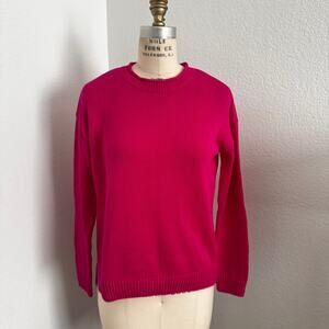 Lilly Pulitzer Crewneck Sweater Magenta Hot Pink Size S NWT Knit Pullover